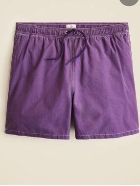 J.Crew Men's 5 Inch Swim Trunks In Vintage Purple